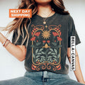 Boho Wildflowers Tshirt, Boho Floral Tshirt Art Nouveau, Boho Flowers Shirt, Floral Nature Shirt, Mystical Shirt, Art...