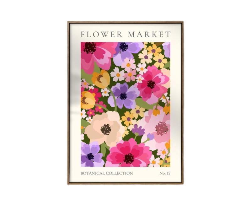Bold Flower Market Print, Wild Flower Wall Art, Flower Market Poster, Bedroom Wall DÉCor, Modern Abstract Floral Prints,...