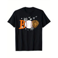 Boo Baseball Halloween Player Catcher Pitcher Spooky Season Themed T-Shirt. Suitable as a Halloween gift for baseball...