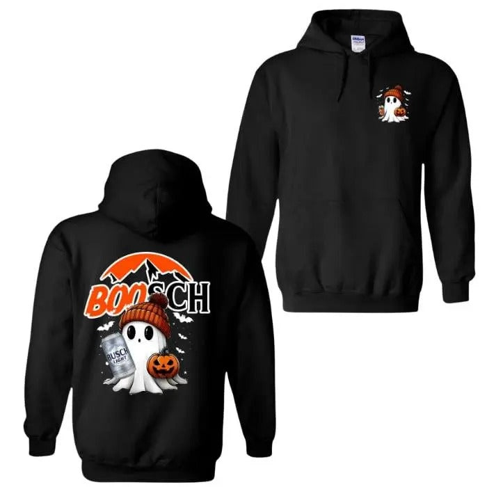 BooSch Light Halloween Boo 2 sides Hoodie for men and women pink hoodie T-Shirts, Sweatshirt | GrindPrints.com