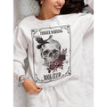 Book Club Sweatshirt, Floral Skull Graphic Sweatshirt, Trigger Warning Sweatshirt, Unisex Crewneck Pullover, Gothic...