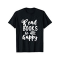 Book Lover's Delight: 100% Cotton 'Read Books Be Happy' Graphic Tee - Perfect Gift for Readers, Men & Women, Casual Fit,...