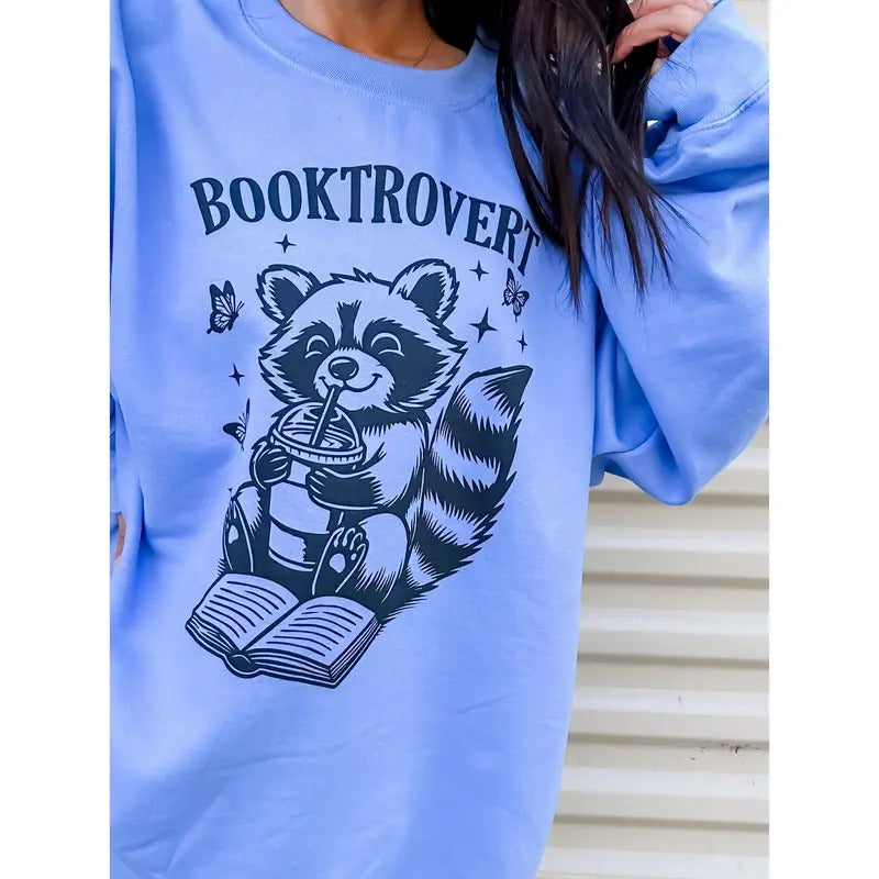 Booktrovert Graphic Pullover T-Shirts, Hoodie, Sweatshirt | GrindPrints.com