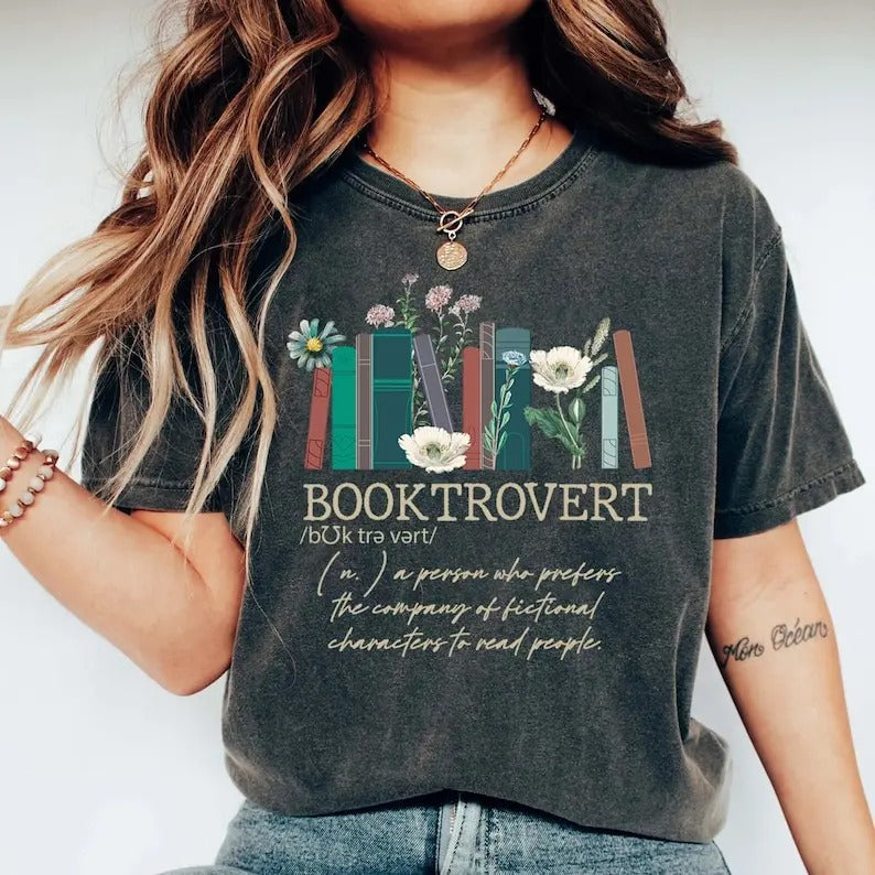 Booktrovert Shirt, Book Shirt, Book Lovers Gifts, Gifts For Book Lovers, Gifts For Book Lovers Women, Book Shirts For...