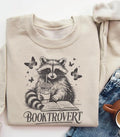 Booktrovert Sweatshirt, Book Lover Gifts, Reading Raccoon Shirt, Funny Raccoon Bookish Sweatshirt Casual Classic Cotton...