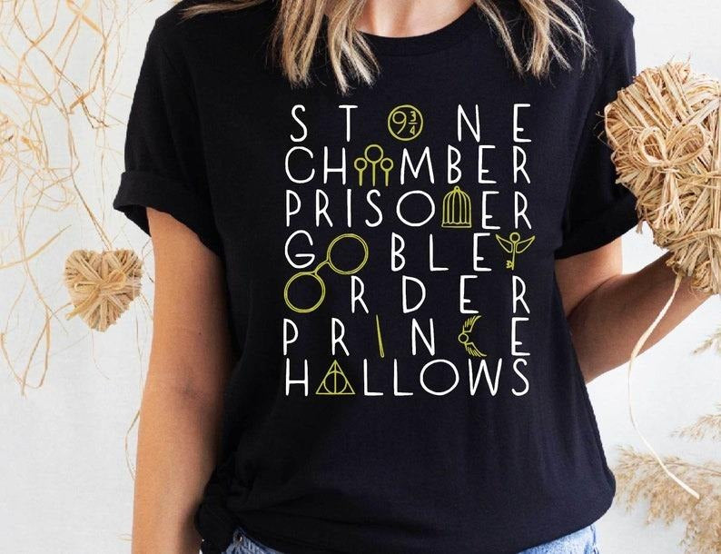 Bookworm Shirt, Wizard Book Titles, Unisex Jersey Short Sleeve Tee, Wizard World Shirt, gift for nerd, geek shirt,...