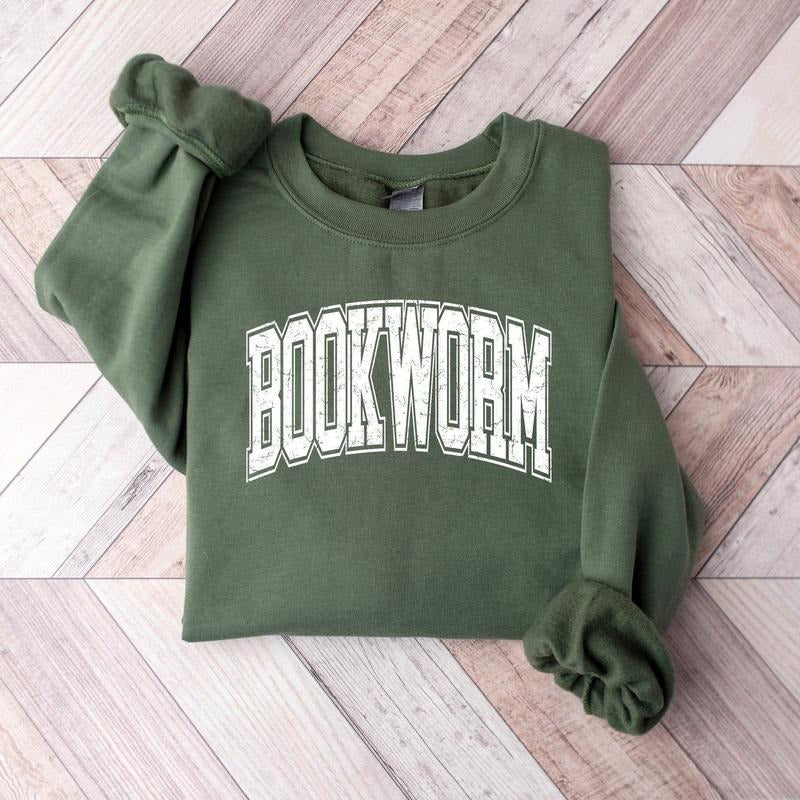 Bookworm Sweatshirt, Cute Book Lover Gift Shirt, Librarian Teacher Bookish Shirt, Teacher Reading Sweatshirt, ESL Teacher...
