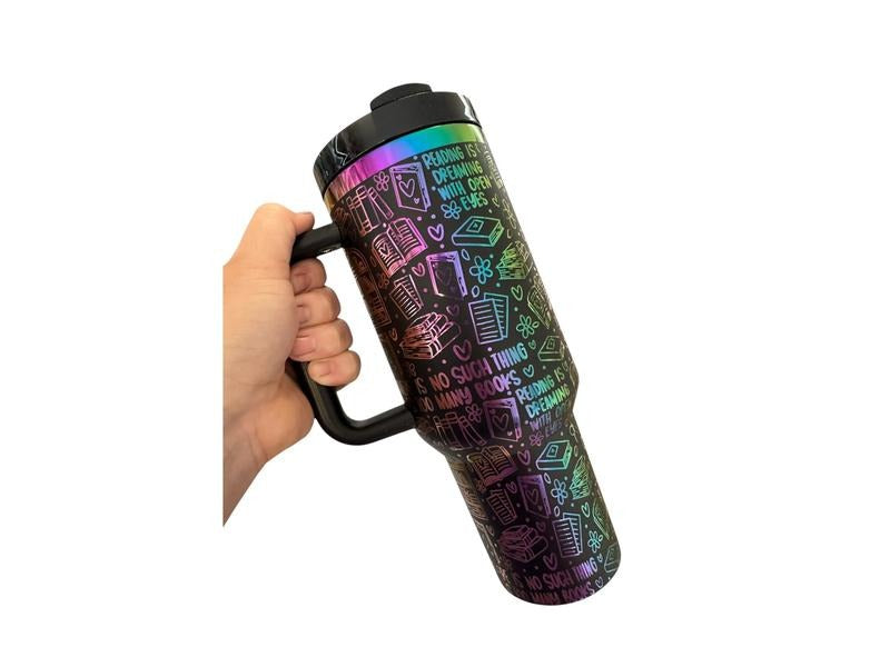 Bookworm's Dream Holographic Tumbler | Reading Is Dreaming With Open Eyes | Book Lover Gift T-Shirts, Hoodie, Sweatshirt