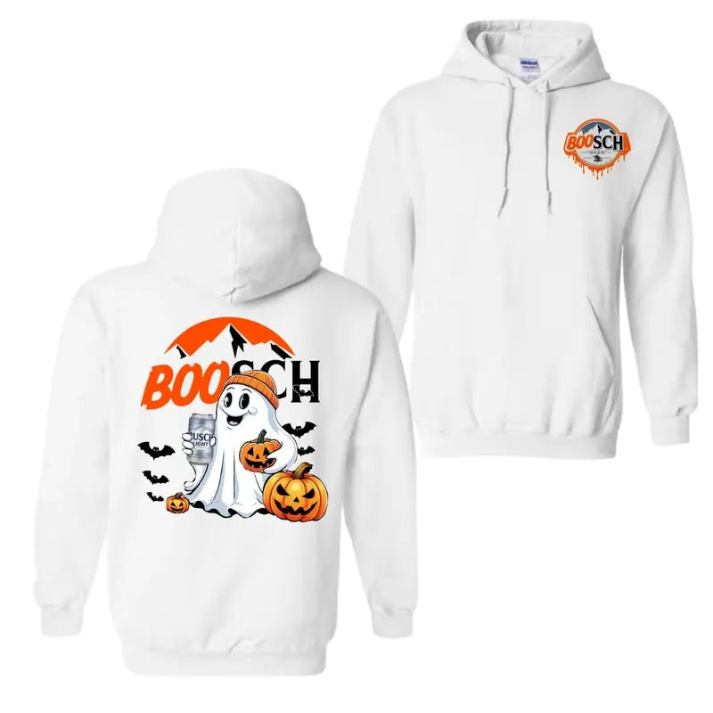 Boosh Light Ghost Cute Halloween 2 Sided Hoodie, Boosh Light Halloween Hoodie For Men And Women, Halloween Cute Ghost...