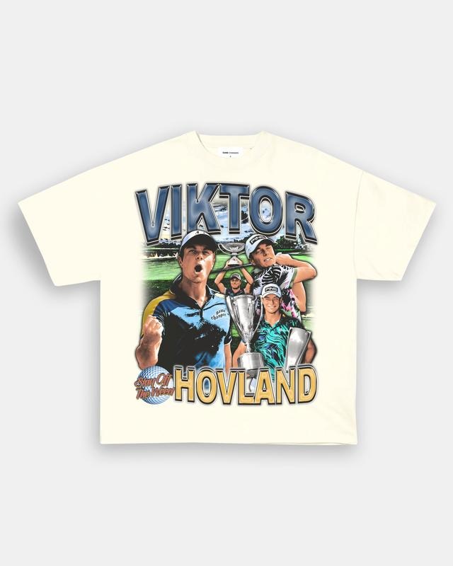 Bootleg Vintage 90s Style VIKTOR HOVLAND TEE T-Shirt Golf Casual Classic Cotton Fabric Hoodie, Sweatshirt | GrindPrints.com