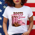 Boots On The Ground T-shirt, Where Them Fans At Shirt, County Line Dance Tees, Girl Grab Your Fans T-shirt, Boots Pink...