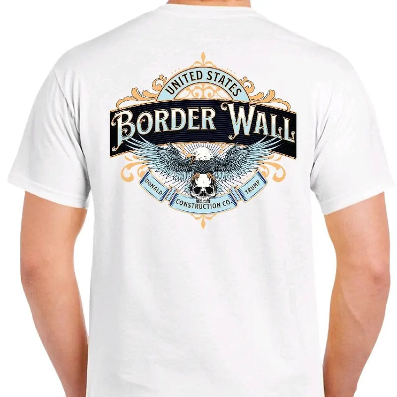 Border Wall Construction Co. T-shirt Menswear Cotton Tshirt Casual t shirt trump Hoodie, Sweatshirt | GrindPrints.com
