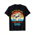 Born Play Video Games Forced School Funny Gamer T-Shirt made in usa Hoodie, Sweatshirt | GrindPrints.com