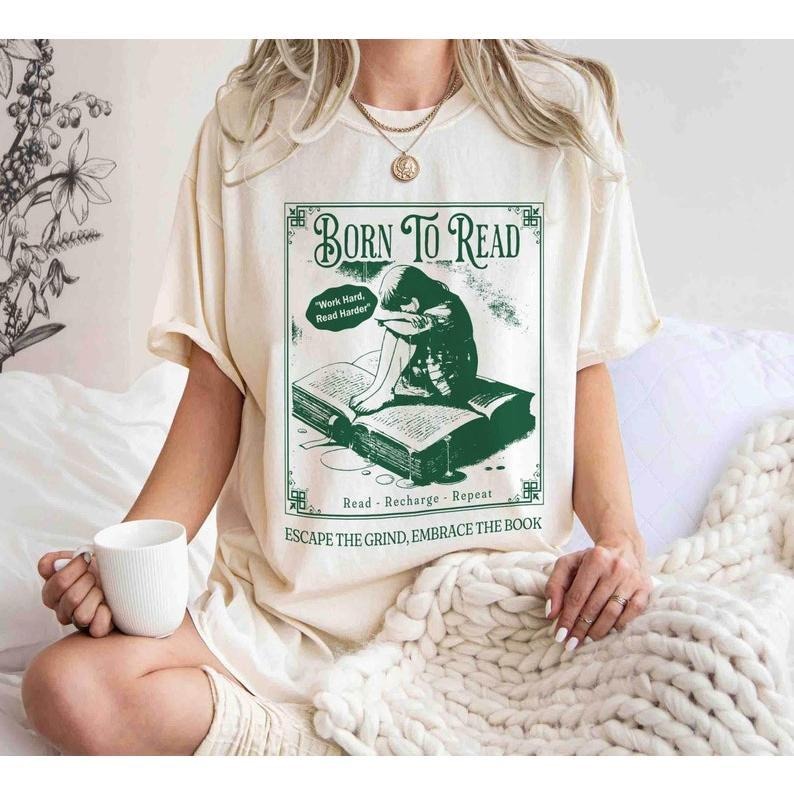 Born To Read Bookish Shirt, Funny Reader Book Addict, Book Lover, Bookish Gift For Her, Spicy Books, Dark Romance, Smut...