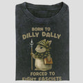 Born to Dilly Dally Forced to Fight Fascists Shirt, Warrior Bunny Shirt, Trendy Resist Shirt, Trendy Activist Apparel,...