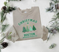 Boston Christmas Sweatshirt, Massachusetts Sweater, State Shirt, Personalized City Name Shirt, Christmas Trip Sweatshirt,...