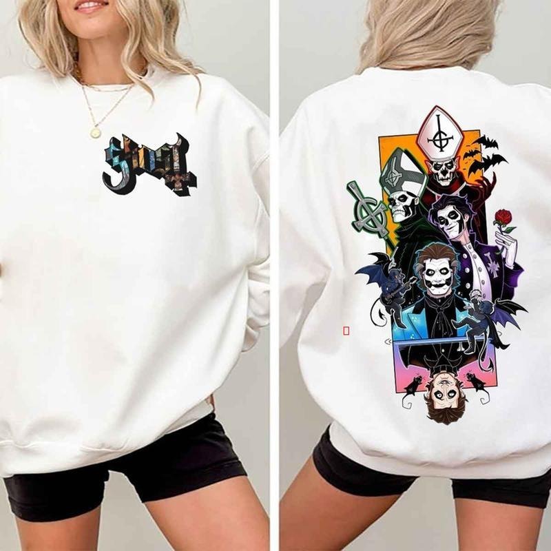 Both Sides Ghost Rock Band Sweatshirt, Metal Rock Fan TShirt Hoodie | GrindPrints.com