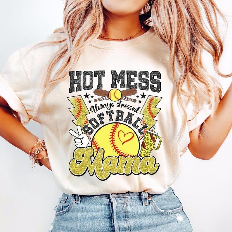 Boujee Softball Mama Shirt, Chic Sports tshirt, Stylish Mama T-Shirt Hoodie, Sweatshirt | GrindPrints.com
