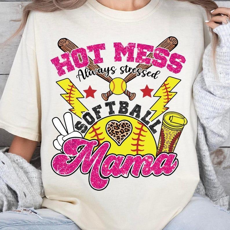 Boujee Softball Mama tshirt, Stylish Sports sweatshirt, Softball Mom T-Shirt, tshirt hot trend Hoodie | GrindPrints.com