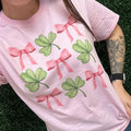Bows & Four Leaf Clovers Tee - Lucky Tee Hoodie, Sweatshirt | GrindPrints.com