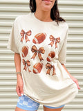 Bows and Footballs Graphic Top T-Shirts, Hoodie, Sweatshirt | GrindPrints.com