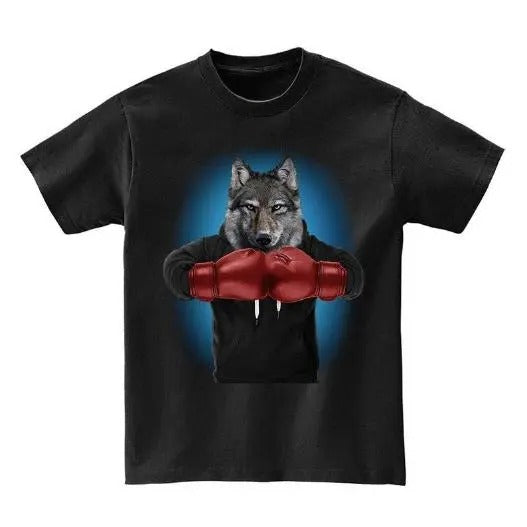 Boxing Wolf Martial Arts Fighter Warrior Short Sleeve Made USA T-Shirts, Hoodie, Sweatshirt