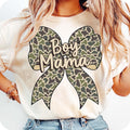Boy Mama Camo Coquette Bow T-Shirt, Boy Mama T-Shirt, Camo Coquette T-Shirt, Mom of boys T-Shirt, Mothers T-Shirt, Mama...