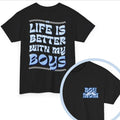 Boy Mom Crewneck Tee, Two Sided Tee - 3 Color Options, Boy Mama Graphictees, Summer Round Neck Womenswear T-Shirt mama...