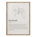 Boyfriend Definition Print, Boyfriend Print, Anniversary Gift, Boyfriend Gift Art, Gifts For Boyfriend Her Bedroom Decor,...