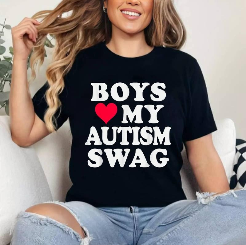Love My Autism Swag Funny Autistic Girl Awareness Idea Cotton 100% Top Womenswear T-Shirts, Hoodie, Sweatshirt