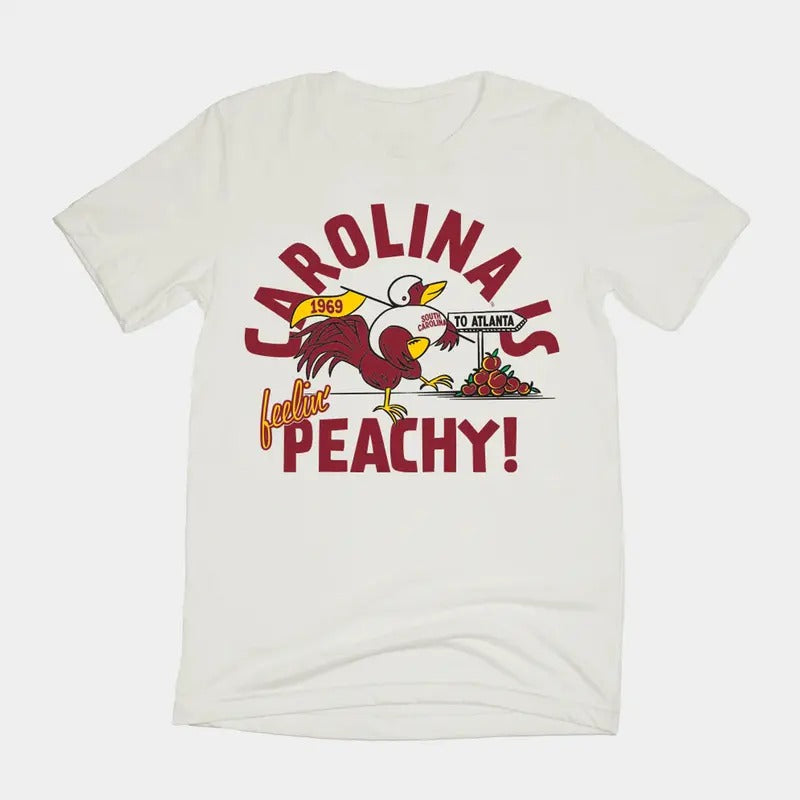 Brad Clothings Vintage Carolina is Peachy 1969 Football Tee Classic Cotton Menswear Top Embroidered Hoodie Shirt Spandex...