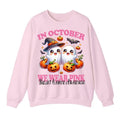 Breast Cancer Shirts Women Halloween In October We Wear Pink Ghost Sweatshirt, For Women,Trendy Sweatshirt Hoodie