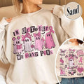 Breast Cancer Support Squad Sweatshirt,in a October We Wear Pink,in October We Wear Pink Ghost Shirt,We Wear Pink in...