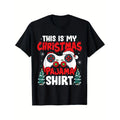 Breathable Soft Comfortable Christmas Pajama Video Game Gamer Boys Teens Printed T-shirt, Black, Casual Short Sleeve,...