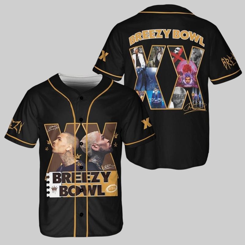 Breezy Bowl XX Years of CB Pop Rap RB Star Fans Jersey Shirt Tour Merch Hoodie, Sweatshirt | GrindPrints.com