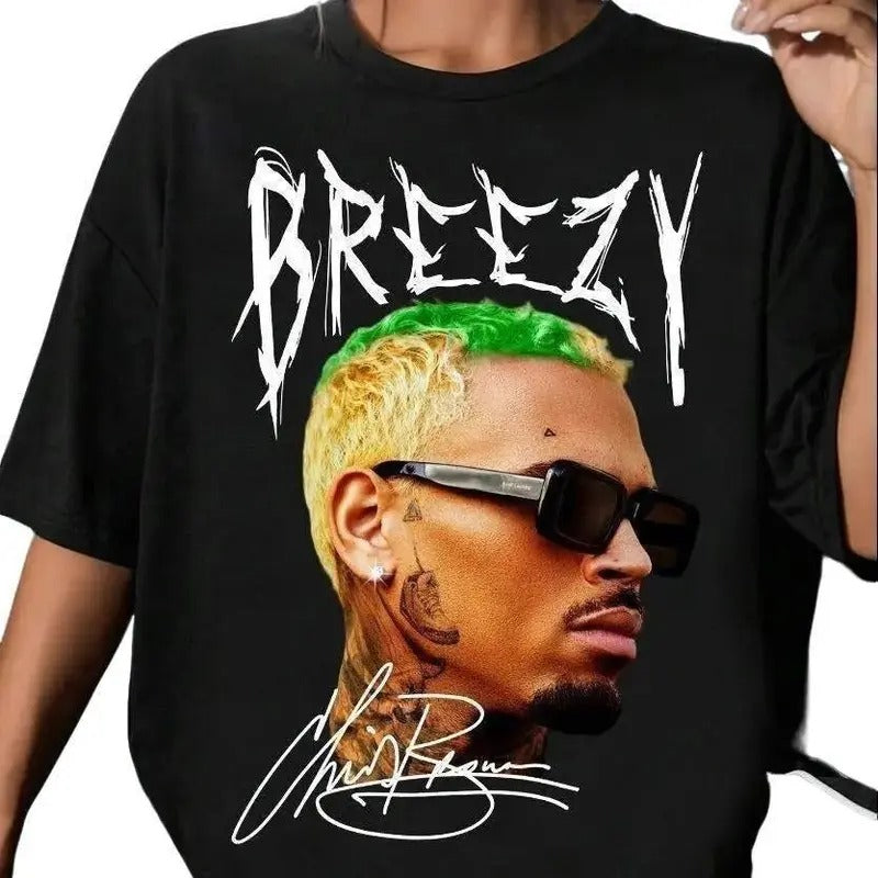 Breezzy Shirt, Singer TShirt, Chris Singer T-shirt, Retro Brown Shirt, R&B Singer Tee, Full Sizes, Full Colors, Unisex...