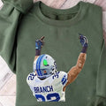 Brian Branch Middle Finger Graphic Shirt, Sweatshirt, High-Quality Vintage-Inspired Design, Perfect Gift for Fans Hoodie