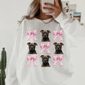 Brindle Pitbull with Bows Sweatshirt ~ Sweatshirt Unisex Apparel Relaxed Fit Printed in the USA Clothing Womenswear...