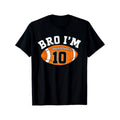 Bro Football Theme Football T-Shirt, NO.10, Men's T-Shirt made in usa Hoodie, Sweatshirt | GrindPrints.com