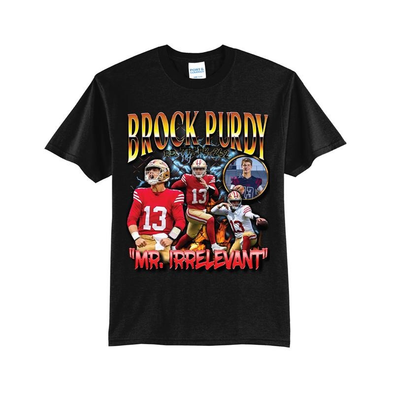 Brock Purdy Rapper Tee Hoodie, Sweatshirt | GrindPrints.com