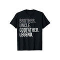 Brother Uncle Godfather Legend Fun Best Funny Uncle T-Shirt Casual Style Crew Neck Short Sleeve T-Shirt Tops Trendy for...