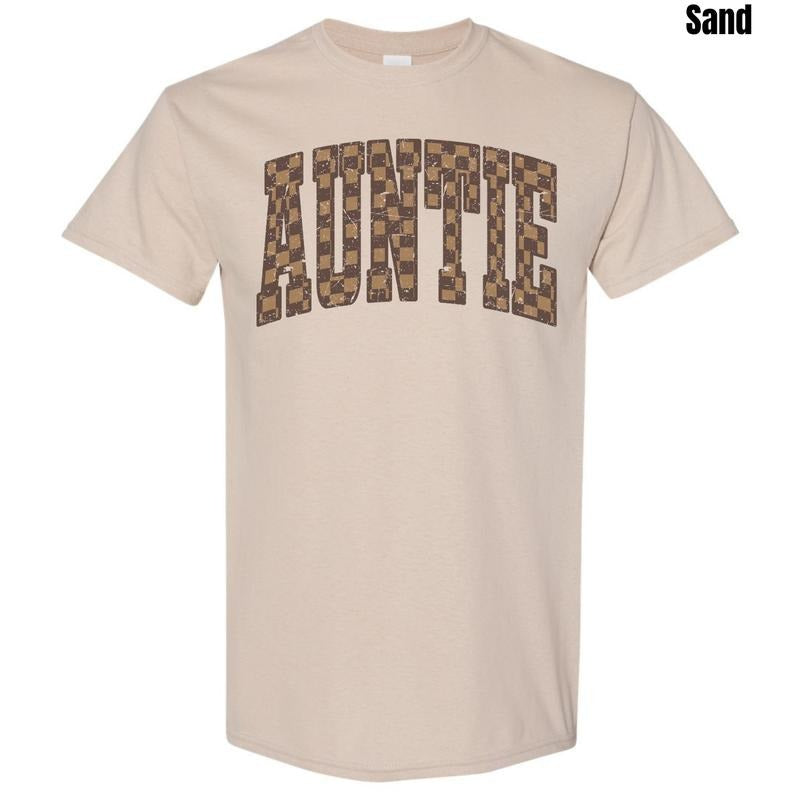 Brown Checker Auntie Gildan T-Shirt 'NLB' Hoodie, Sweatshirt | GrindPrints.com