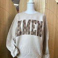 Brown Checkered AMEN Sweatshirt or TShirt- Christian Apparel Hoodie | GrindPrints.com