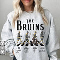 Bruins Walking Abbey Road Signatures Ice Hockey Sweatshirt, Milan Lucic, Brad Marchand, Jeremy Swayman, David Pastrnak...