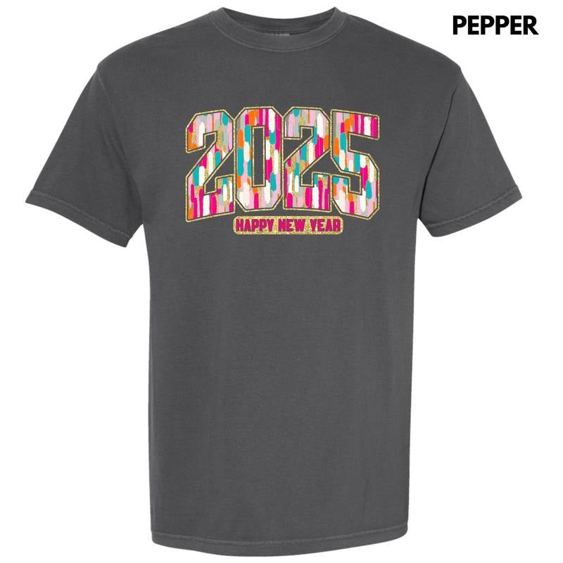 Brushstroke 2025 New Year Comfort Colors T-Shirt 'NLB' Hoodie, Sweatshirt | GrindPrints.com