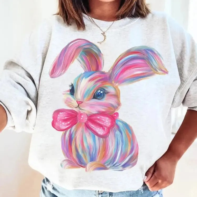 Brushstroke Bunny  DTF Transfers - THIS IS NOT A SHIRT Hoodie, Sweatshirt | GrindPrints.com