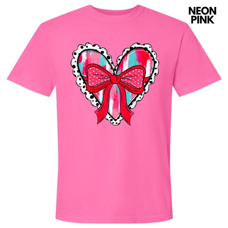 Brushstroke Coquette Heart Comfort Colors T-Shirt Hoodie, Sweatshirt | GrindPrints.com