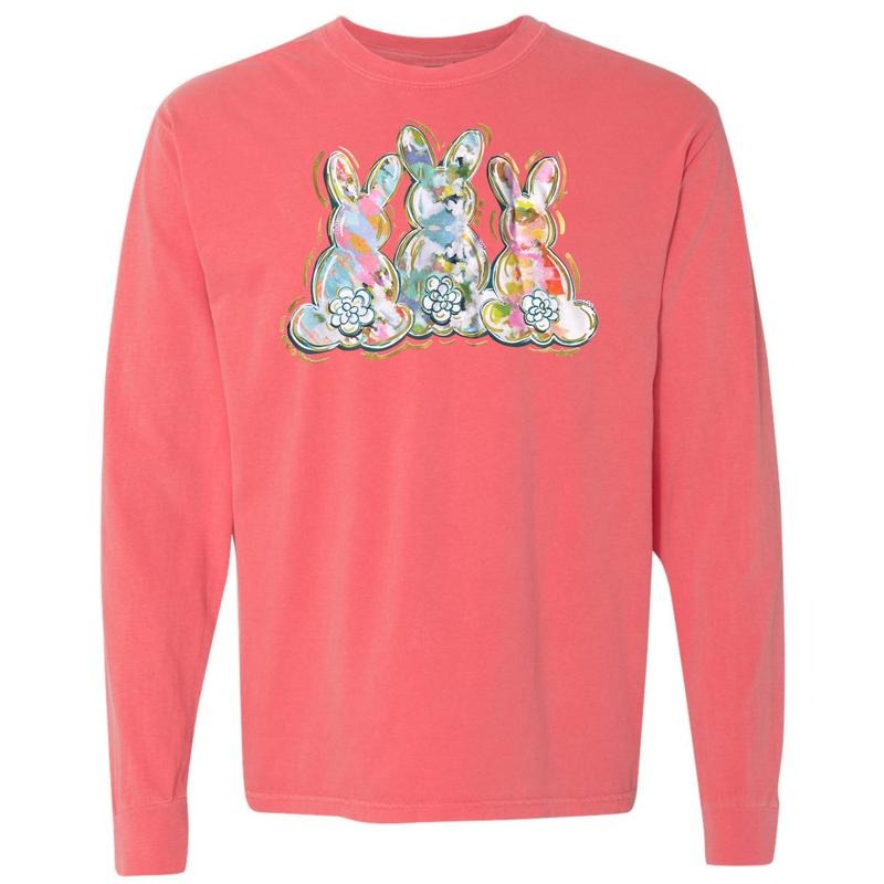 Brushstroke Peter Cottontail Long Sleeve Comfort Colors T-Shirt Hoodie, Sweatshirt | GrindPrints.com