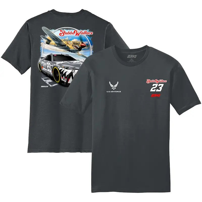 Bubba Wallace 23XI Racing Charcoal U.S. Air Force Car T-Shirt Gift For Fans Men Women Hoodie, Sweatshirt | GrindPrints.com