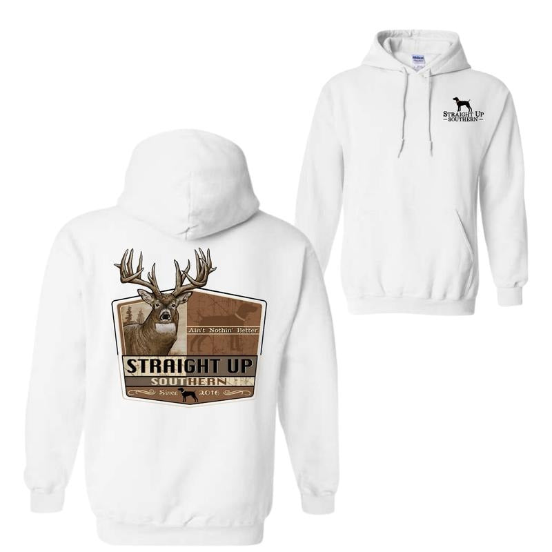 Buck Nothing Better Hoodie, Funny Deer Hunting Graphic Hoodie or T-Shirt, Trophy Buck Outdoor Apparel, Casual Menswear...